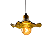 Support de lampe E26 / Suspension en verre à hauteur réglable homologuée CUL pour salle à manger/salon, finition noire