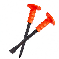 Burins et poinçons plats et pointus en acier à haute teneur en carbone de 250 mm/300 mm, outils industriels de bricolage pour le travail des métaux et la maçonnerie, burin à pierre