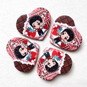 Vente en gros de badges en étain en forme de cœur, boutons personnalisés, fournisseurs de badges épingles en forme d'étoile et de cœur sur le thème de l'anime - Product Image 5