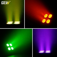 GEVV - Luces LED Planas Inalámbricas con Control Remoto DMX, Alimentadas por Batería, 4x18 RGBWA+UV 6 en 1, para Discoteca, Bodas, DJ, Escenario