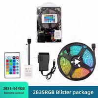 Offre Spéciale 5M 16.4ft 24Key IR Remote Controller Adapter Nouveau kit complet/set 2835 SMD RGB LED Lights Strip