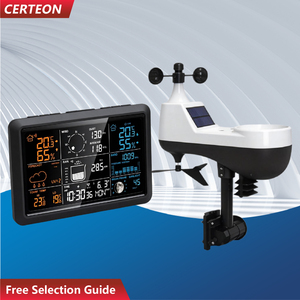 WS500 estacion meteorologica 5 en 1 inalambrica sensor solar exterior bateria pantalla interior exterior viento lluvia estacion - Product Image 1