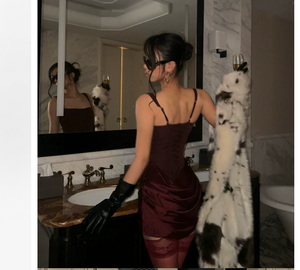 Vestido Lavable para Mujer 2026 Nuevo de Lujo Ligero con Tirantes, sin Tirantes, con Cintura Ajustada y Pliegues que Ajustan la Cadera - Product Image 3