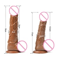 Vibrateur réaliste texturé à haute poussée en silicone liquide à sensation naturelle pour adultes, gode fiable