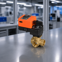 Vanne à boisseau sphérique motorisée Winvall 24VAC/DC, actionneur électrique, vanne proportionnelle 0-10V 4-20mA, vanne modulante pour le contrôle du débit d'eau
