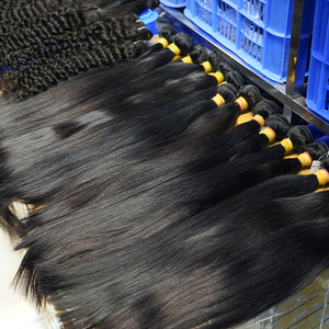 Raw Remy Hair Bundle Vendor Wholesale Single Donor Vietnamese Silky Straight Wave Cuticle Aligned Weave Frontal 100% <strong>Haosi</strong> - Product Image 5