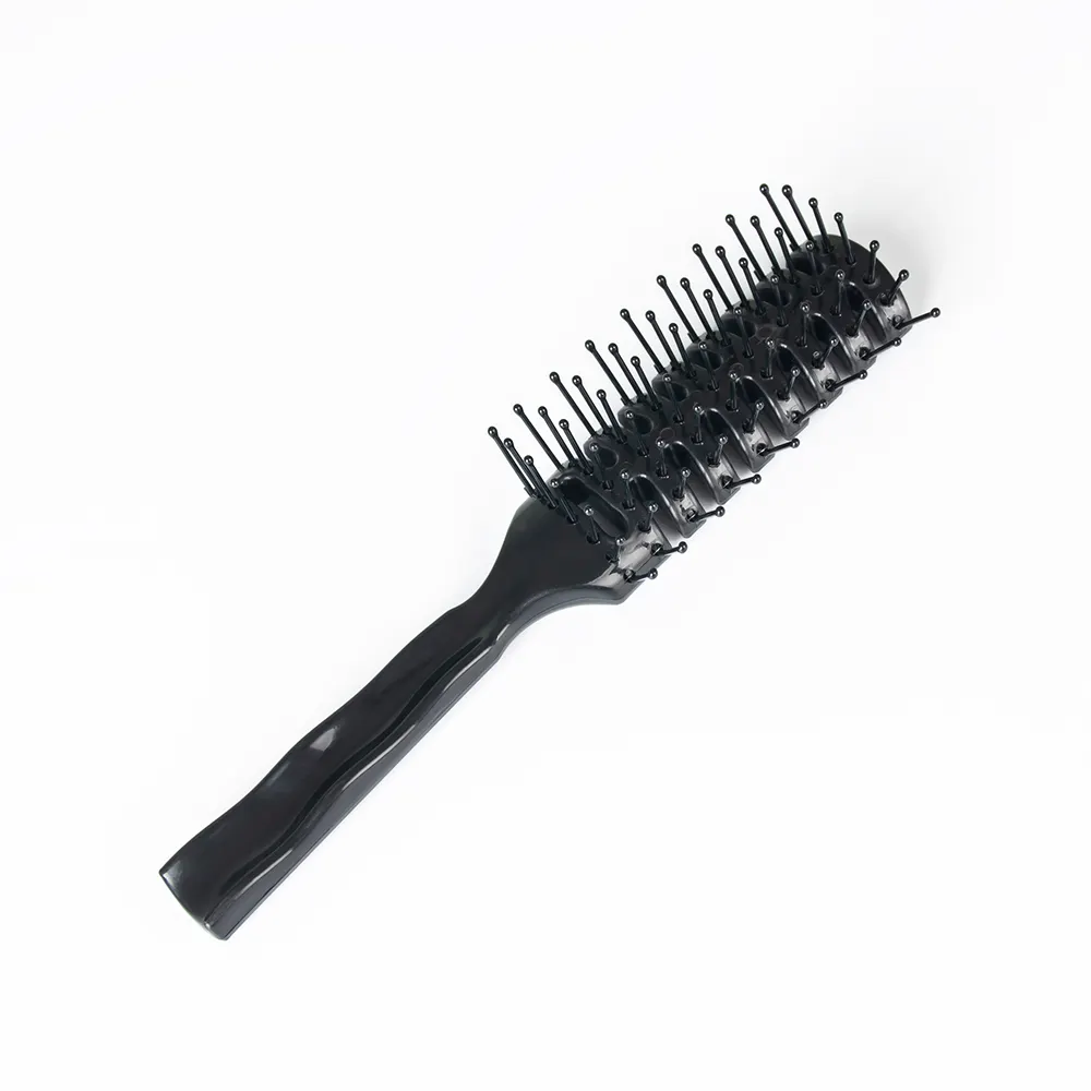 Brosse de coiffure démêlante en plastique personnalisée Peigne à nervures de rechange pour soin des cheveux avec logo personnalisé