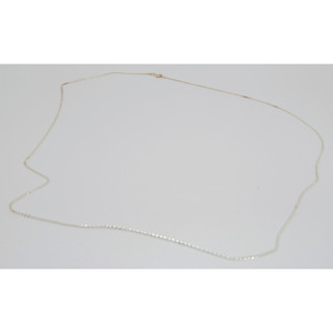 สร้อยคอโซ่แบนสีเงินสเตอร์ลิง925 - Product Image 1