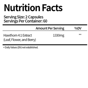 नम उच्च शक्ति हॉथोर्न बेरी कैप्सूल-स्वस्थ दिल और पाचन के लिए पत्ती और फूल के अर्क के साथ पूरक - Product Image 2