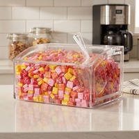 Ecobox Bac à Aliments en Vrac pour Bonbons, Riz, Farine, Céréales, Aliments Secs avec Cuillère, Design Transparent pour Présentation en Supermarché
