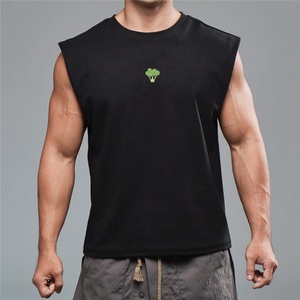 Camiseta Deportiva sin Mangas para Hombre, Tejida, 100% Algodón, de Secado Rápido, Estilo Urbano, Venta al Por Mayor, Alta Calidad - Product Image 3