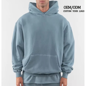 Populaire surdimensionné Logo personnalisé imprimé coton unisexe noir pull bouffant impression hommes boxy fit sweats à capuche - Product Image 4