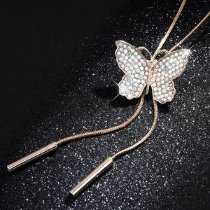 สร้อยคอจี้รูปผีเสื้อเรียบง่ายทันสมัย เครื่องประดับฤดูใบไม้ร่วงฤดูหนาว สร้อยยาวสำหรับผู้หญิง - Product Image 6