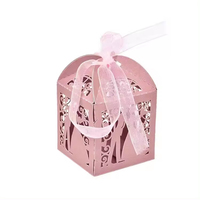Boîte de bonbons pliante en papier de vente chaude faveurs de mariage boîte de carte-cadeau de gâteau pour invitation d'invités
