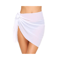 Pareos de Gasa con Estampado Floral para Mujer, Transpirables, Talla Grande, Pareo de Playa, Envoltura de Bikini Transparente, Diseño Digital Calado para Trajes de Baño