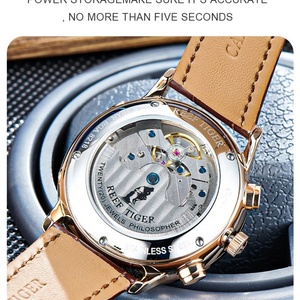 Montre automatique pour homme 42 mm, montre-bracelet mécanique, saphir, lumineuse, multi-cadrans, année, mois, semaine, date, 24 heures - Product Image 6