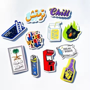 Wholesale High Quality 3M UV Resistant Phone Stickers Custom Cartoon Anime Metal Pin Badges Promotional Sticker Pins