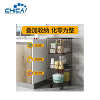 Wheeled5 Niveau Mobile Rack De Stockage Chariot Organisateur En Acier Inoxydable Cuisine Organisateurs Ménage Chariot Mobile Chariot Étagère
