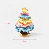 Ornement de Noël en laine dégradée tissée au crochet à la main, style mignon, pour décoration de bureau et cadeau de Noël