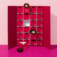 Boîte de calendrier de l'avent de Noël de luxe avec logo personnalisé, boîte en carton, papier, calendrier du Ramadan, boîte à chocolat, boîte à bonbons, distributeur de bonbons