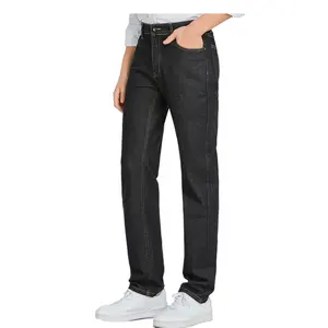 Jeans svasati stile moda uomo OEM Factory pantaloni larghi a gamba dritta con fondo a campana pantaloni da cowboy uomo plus size jeans personalizzati