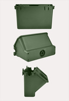 Pot de fleur mural empilable A7 Gree Pot de fleur suspendu à arrosage automatique Jardinière suspendue Cylindre vertical mural en plastique