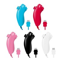 Ventes directes d'usine contrôleur de jeu Wii poignée incurvée neutre télécommande accessoires de jeu main gauche avec goutte