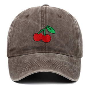 Logo personnalisé en gros fraise Golf Snapback chapeau affaires sportif bord incurvé tissu imprimé coton lavé brodé Baseball - Product Image 3