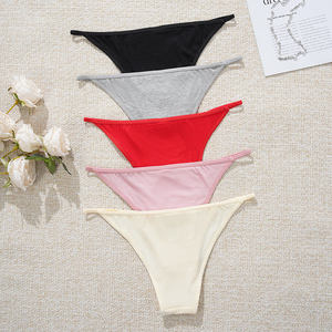 Seamless Cotton <strong>Underwear</strong> Sexy Thin Belt Low Waist Letter Printed Breathable Women's G-string - Product Image 3