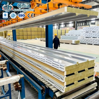 Panneau sandwich moderne en polyuréthane avec bords isolés pour toiture, entrepôt, chambre froide, usine, panneau sandwich en laine de roche