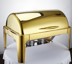 Suministros para restaurantes, buffet de comida de Filipinas, calentador de frotamiento, plato enrollable, plato rectangular de acero inoxidable y frotamiento, buffet - Product Image 2