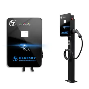 Bluesky 3.5kw AC EV Charger J1772 Evse Wall-mounted Portable Ev Charger Wenzhou Electric Car Charging Port 4 Meters 12 Months