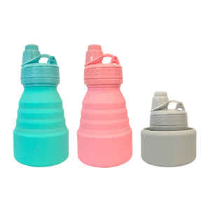 Bouteille d'eau sport pliable en silicone de qualité alimentaire avec bouchon articulé anti-fuite pour les voyages en extérieur – Direct Usine - Product Image 2