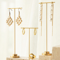 Présentoir à bijoux boucles d'oreilles en métal support jaune trou pierre bijoux affichage fond plaque bijoux accessoires de tir