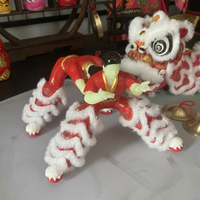 Décorations de tête de lion miniature, figurines de danse du lion style ancien maître, modèles d'ornements de danse du lion pour enfants