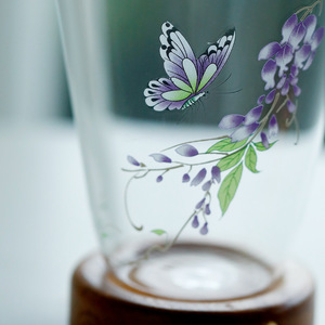 Vase en verre transparent pour fleurs de glycine, ornement hydroponique avec éclairage d'ambiance pour la décoration du salon - Product Image 4