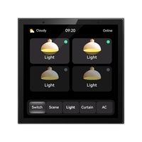 86mm Multifunktions-Zigbee Smart Panel LCD Vollbild-Touchschalter 4-fach 10A AC Ohne Gateway Körper-Radarsensor 485-Verbindung