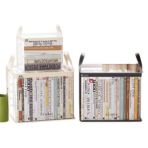 Transparent Waterproof PVC <b>Book</b> Storage <b>Box</b> Foldable With Handle Large Capacity Student Organizer Rectangle Office Storage Bag - Product Image 5