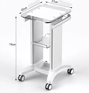 Carrito de 4 Ruedas con Diseño Moderno y 2 Estantes para Dispositivos Estéticos de Salón y Spa, Máquina de Belleza RF y Cavitación para Hotel - Product Image 1