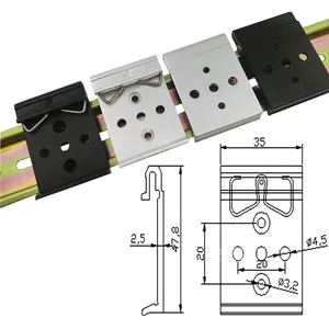 Universal Din Rail Mounting Plate DIN Guide Rail Clip Aluminium Din Rail Kit