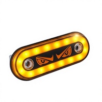 Barre lumineuse LED ovale universelle 5 couleurs (rouge, bleu, vert, ambre, blanc) – Lampe de signalisation d'urgence pour grille de calandre, montage sur pont, camion, SUV, voiture