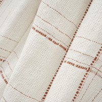 Plaid tissé 100 % polyester 50x60 pouces à motif rayé rouille avec franges pour canapé et décoration de ferme moderne