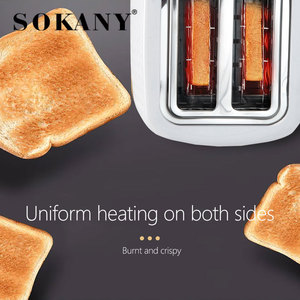 Sokany -034 2 rebanadas Manual pantalla táctil <span class=keywords><strong>pan</strong></span> tostadora eléctrica hogar cocina <span class=keywords><strong>juguete</strong></span> para Hotel desayuno diseño elegante - Product Image 5