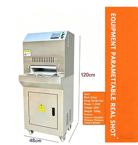เครื่องจักรแปรรูปเนื้อสัตว์เชิงพาณิชย์อัตโนมัติ สภาพใหม่ สำหรับเนื้อวัวสดและอกไก่  เครื่องกดทำให้เนื้อแบนสำหรับทำชิ้นเนื้อสไลซ์ - Product Image 6