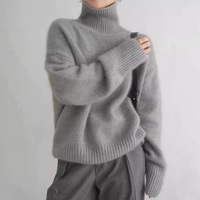 Pull en tricot décontracté pour femme - Pull long à col rond Design ample Contraste de couleurs Style tendance Pull en tricot confortable pour femme - Décontracté