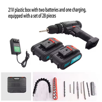 Perceuse à percussion électrique sans fil haute puissance 12V-21V à vitesse variable, alimentée par batterie lithium-ion rechargeable, robuste, OEM