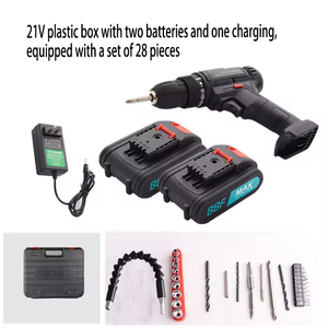Taladro de Impacto Eléctrico <span class=keywords><strong>Inalámbrico</strong></span> de Alta Potencia de 12V-21V, 2 Velocidades, con Batería de Iones de Litio Recargable, de Uso Pesado - Product Image 2