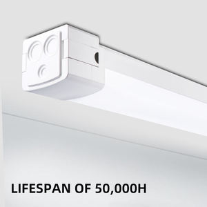 Hot Sale 0.6m 1.2m 2.4m Emergency Lighting Ip65 Ip66 Waterproof Full Pc <b>Led</b> Tri Proof Light Linkable Batten Linear Lamp Fixtures - Product Image 4