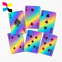 Boîte de jeu de cartes personnalisées imprimées, finition holographique, papier écologique certifié, cartes de jeu personnalisées pour les fêtes et le divertissement