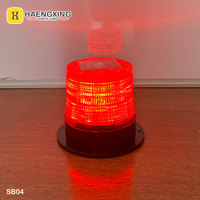 Luces Estroboscópicas de Advertencia Hengxing SB04 Recargables de 12V con Interruptor Externo, Base Magnética ABS y LED Rojo Intermitente para Autos